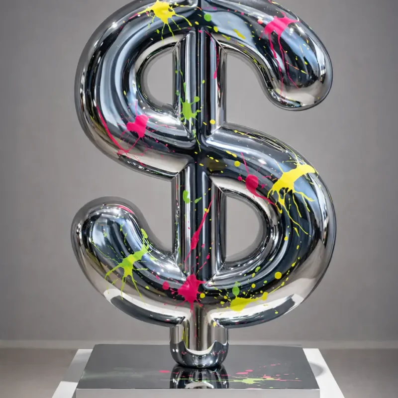 Dollaro argento - art toy sculpture